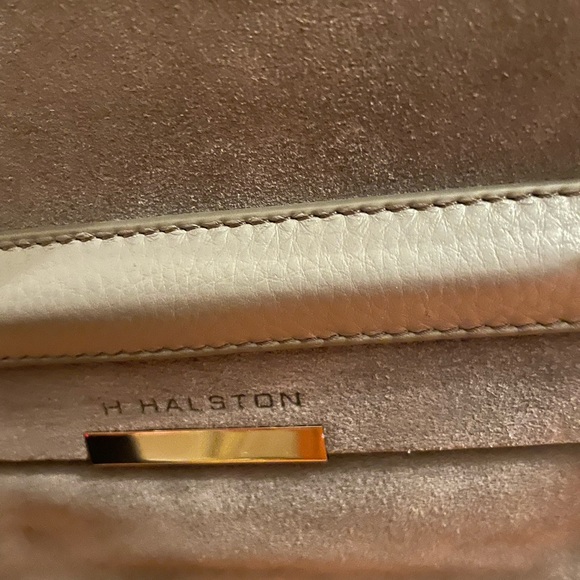 Grey Suede & Leather Satchel Bag H BY HALSTON - Picture 6 of 7